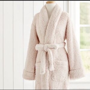 Pottery Barn Teddy Bear Robe Womens Pale Pink Size S